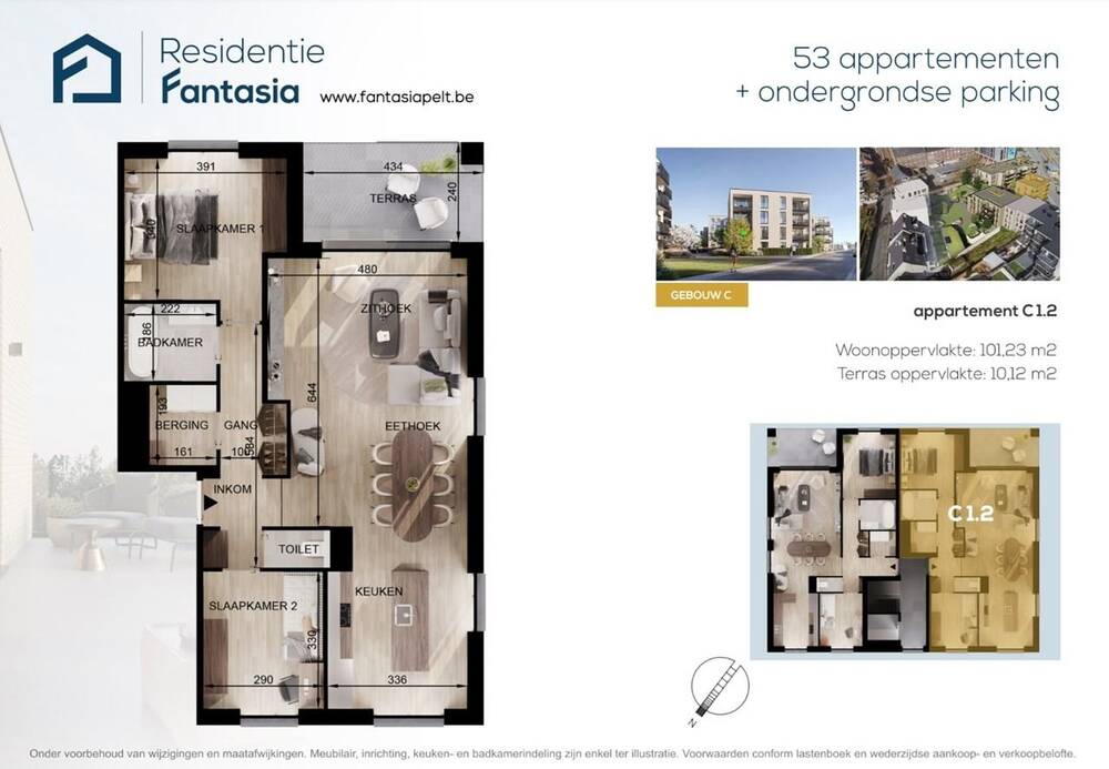 Appartement te  koop in Neerpelt 3910 1.00€ 2 slaapkamers 101.00m² - Zoekertje 35471