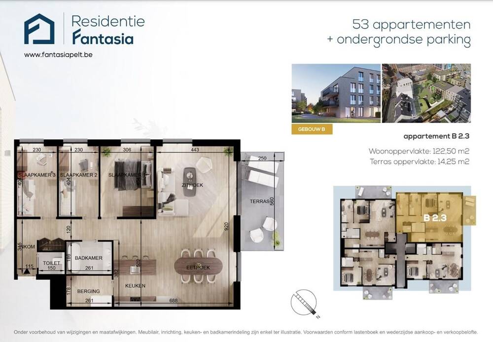 Appartement te  koop in Neerpelt 3910 1.00€ 3 slaapkamers 122.00m² - Zoekertje 35368