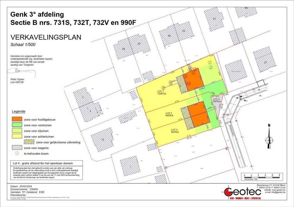 Grond te  koop in Genk 3600 155000.00€  slaapkamers m² - Zoekertje 262323